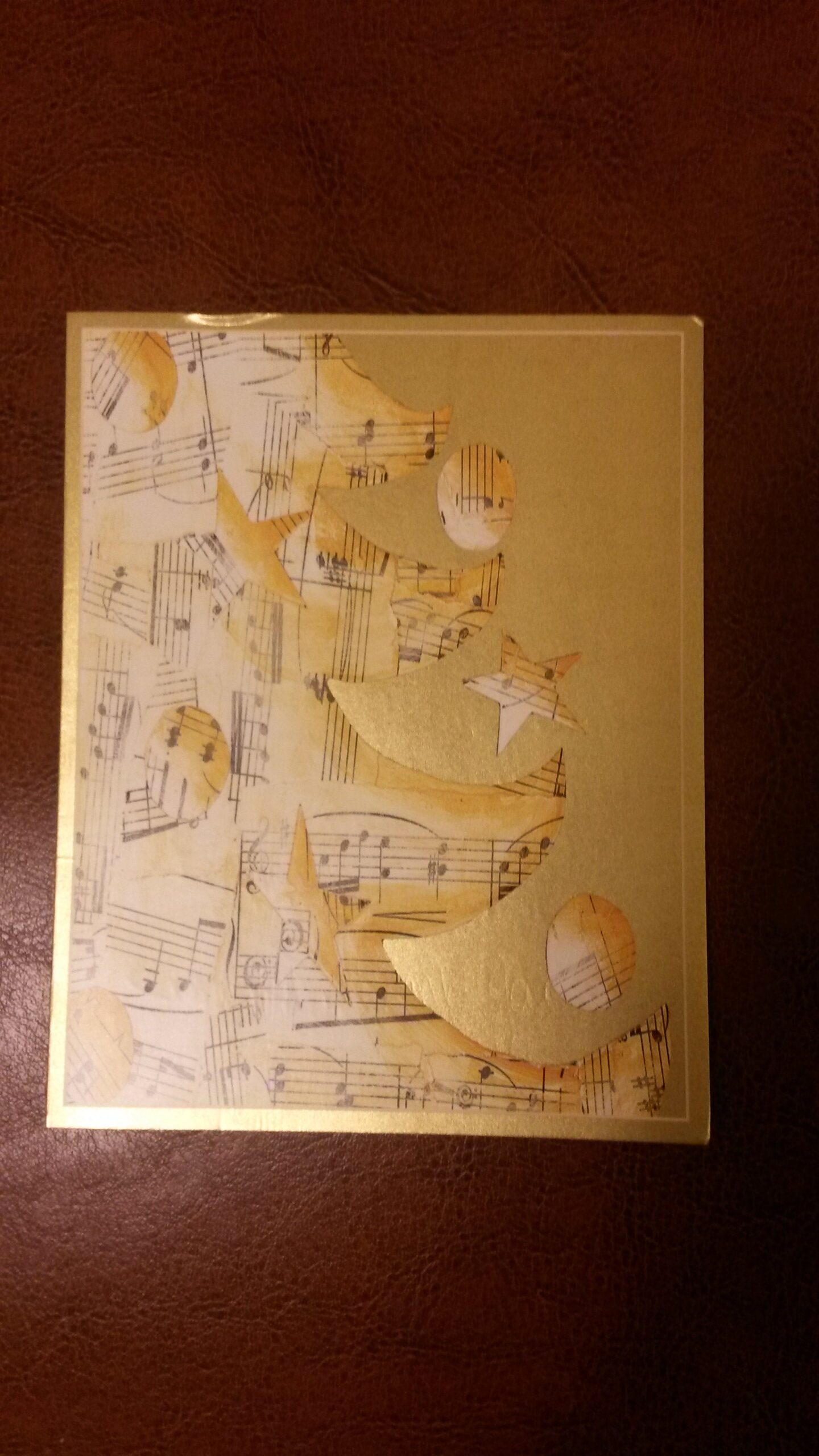 music notes thank you card