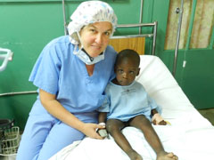 Dr. Carter Humanitarian Work with patient